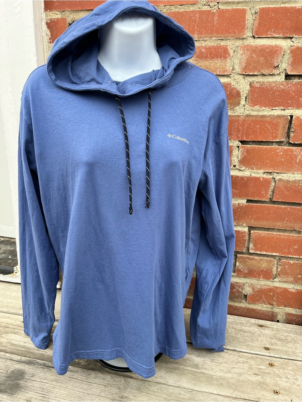 Columbia Slate Blue Hooded Long Sleeve Top